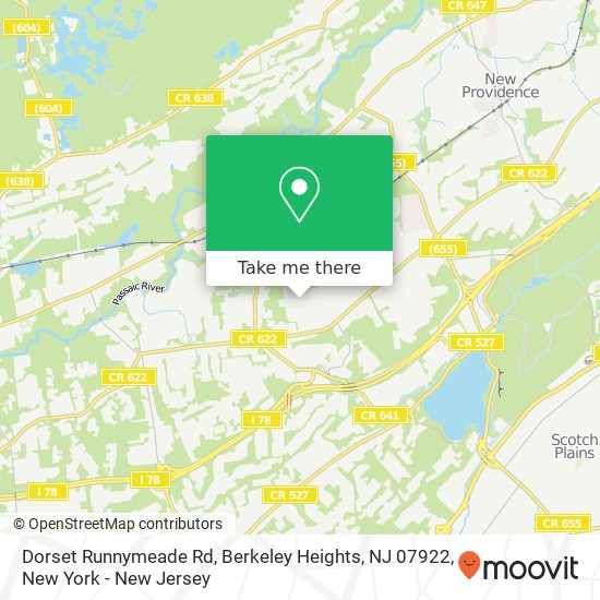 Dorset Runnymeade Rd, Berkeley Heights, NJ 07922 map