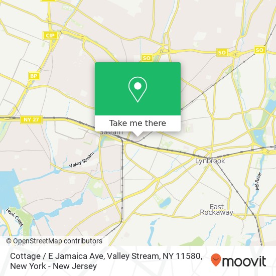 Mapa de Cottage / E Jamaica Ave, Valley Stream, NY 11580