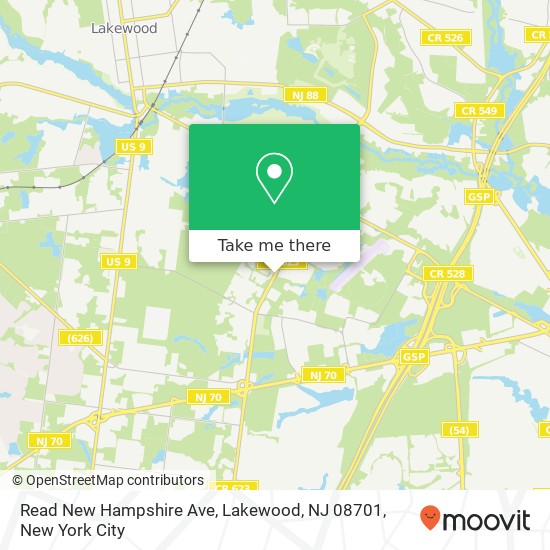 Read New Hampshire Ave, Lakewood, NJ 08701 map