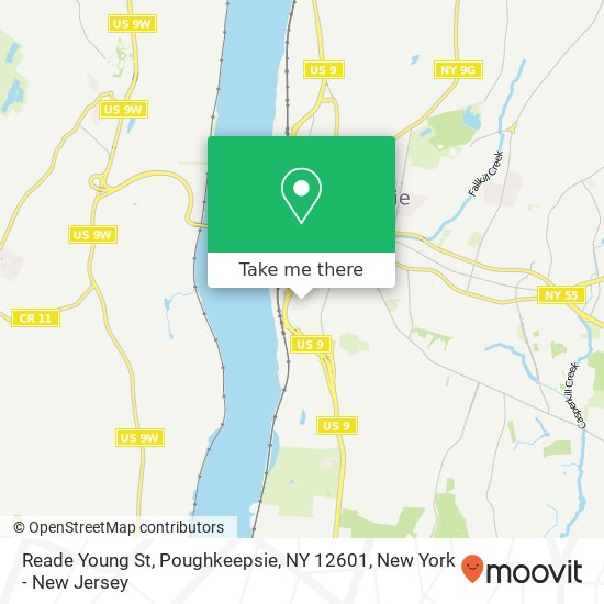 Mapa de Reade Young St, Poughkeepsie, NY 12601