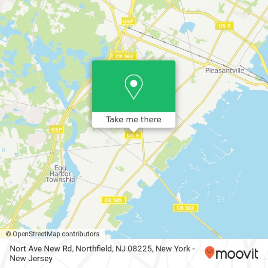 Mapa de Nort Ave New Rd, Northfield, NJ 08225