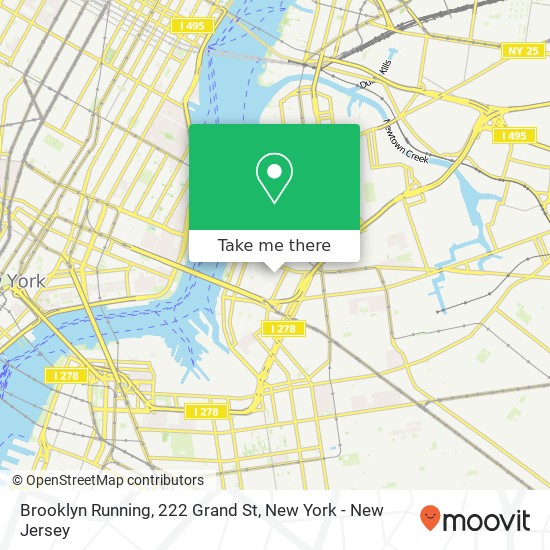 Mapa de Brooklyn Running, 222 Grand St
