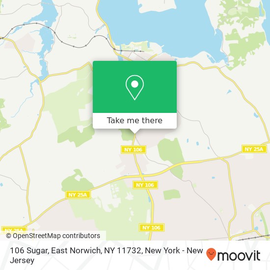 Mapa de 106 Sugar, East Norwich, NY 11732