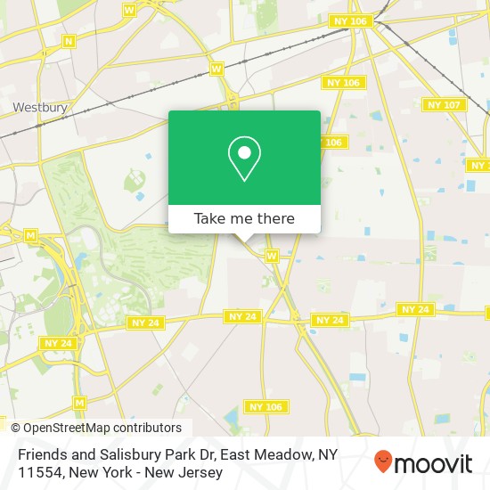 Friends and Salisbury Park Dr, East Meadow, NY 11554 map