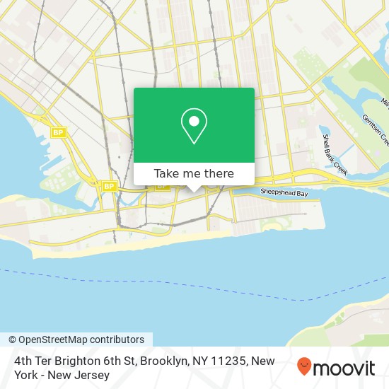 Mapa de 4th Ter Brighton 6th St, Brooklyn, NY 11235