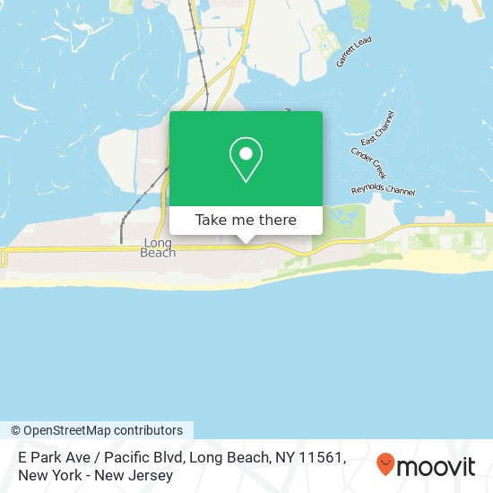 Mapa de E Park Ave / Pacific Blvd, Long Beach, NY 11561