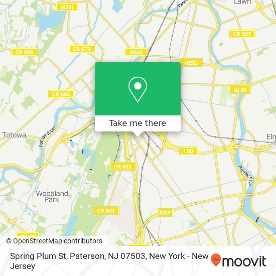 Mapa de Spring Plum St, Paterson, NJ 07503