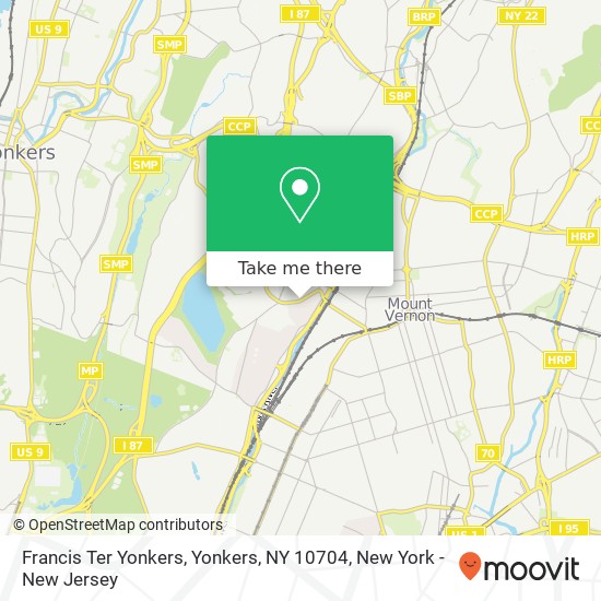 Mapa de Francis Ter Yonkers, Yonkers, NY 10704