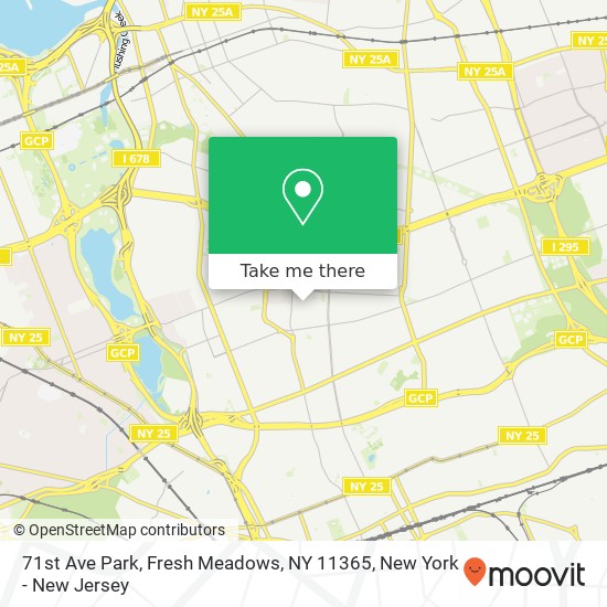 Mapa de 71st Ave Park, Fresh Meadows, NY 11365