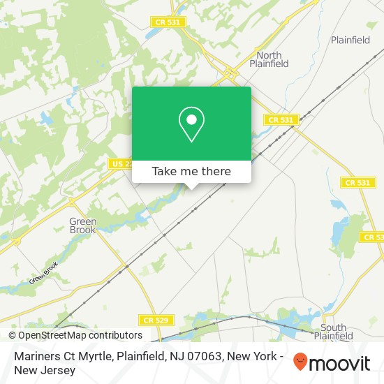 Mapa de Mariners Ct Myrtle, Plainfield, NJ 07063