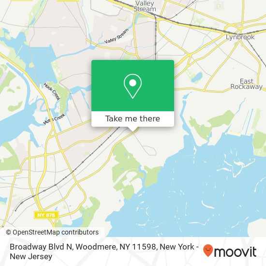 Mapa de Broadway Blvd N, Woodmere, NY 11598