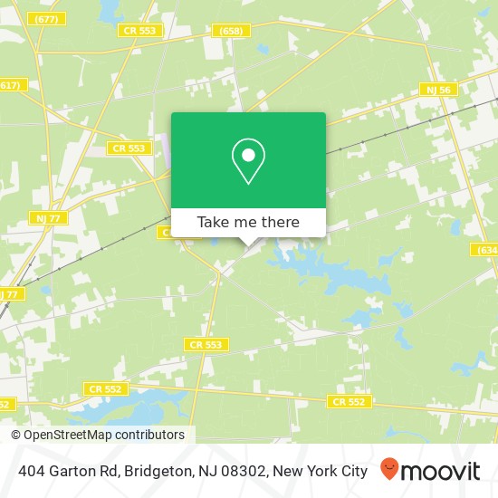 Mapa de 404 Garton Rd, Bridgeton, NJ 08302
