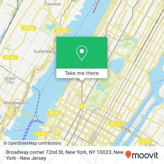 Broadway corner 72nd St, New York, NY 10023 map