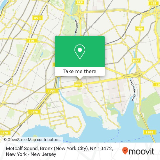 Metcalf Sound, Bronx (New York City), NY 10472 map