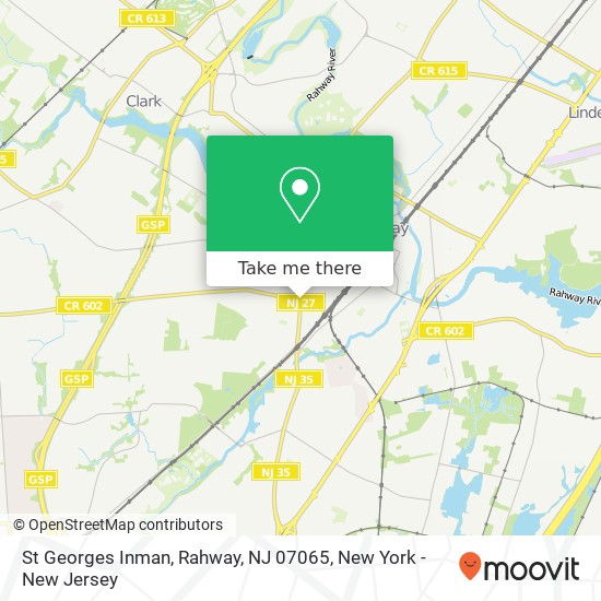 Mapa de St Georges Inman, Rahway, NJ 07065