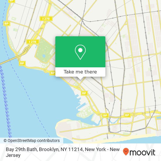 Mapa de Bay 29th Bath, Brooklyn, NY 11214