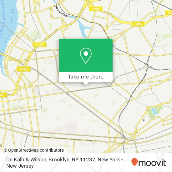 Mapa de De Kalb & Wilson, Brooklyn, NY 11237