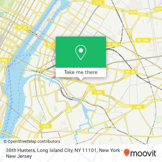 38th Hunters, Long Island City, NY 11101 map