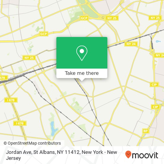 Mapa de Jordan Ave, St Albans, NY 11412