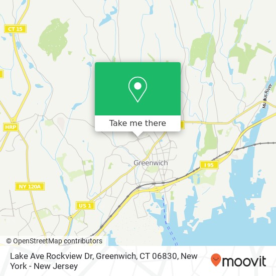 Mapa de Lake Ave Rockview Dr, Greenwich, CT 06830
