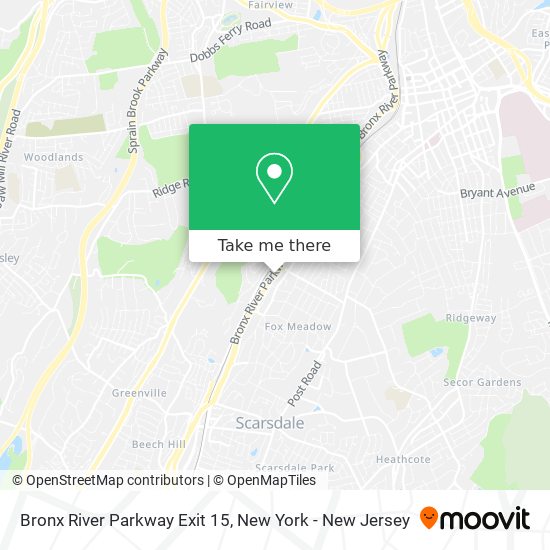 Mapa de Bronx River Parkway Exit 15