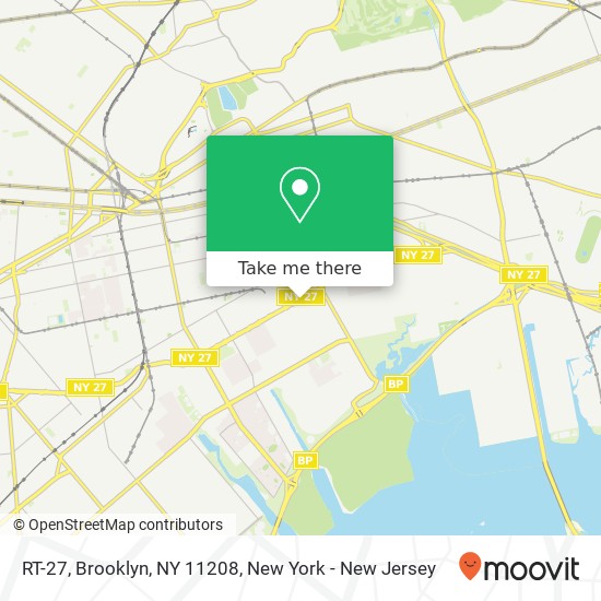 Mapa de RT-27, Brooklyn, NY 11208