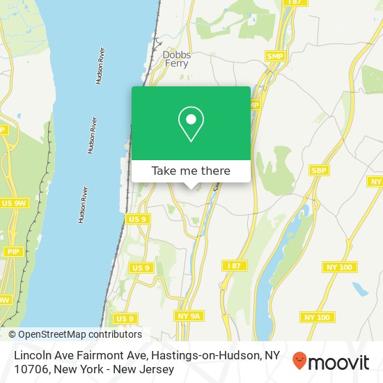 Mapa de Lincoln Ave Fairmont Ave, Hastings-on-Hudson, NY 10706