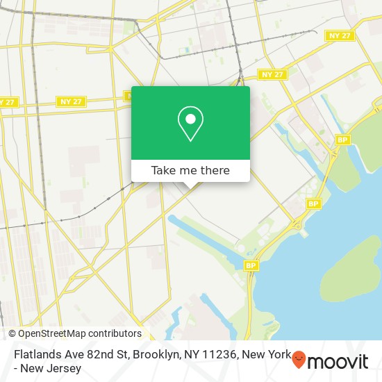 Mapa de Flatlands Ave 82nd St, Brooklyn, NY 11236