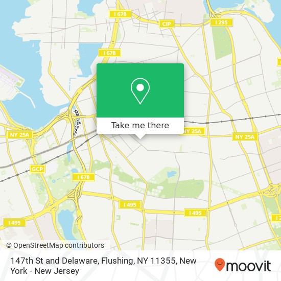 147th St and Delaware, Flushing, NY 11355 map