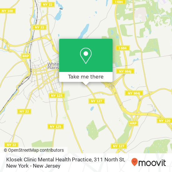 Mapa de Klosek Clinic Mental Health Practice, 311 North St