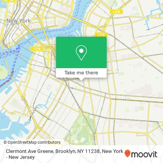 Mapa de Clermont Ave Greene, Brooklyn, NY 11238