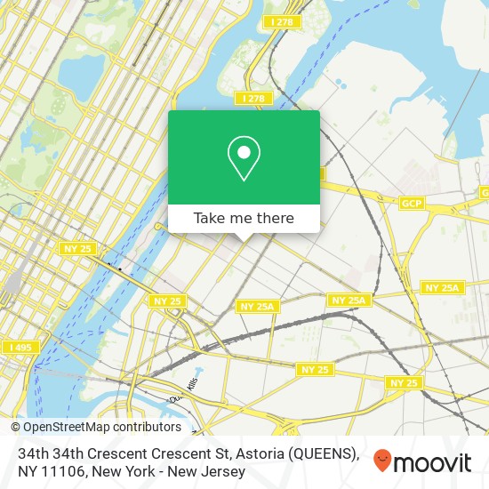 34th 34th Crescent Crescent St, Astoria (QUEENS), NY 11106 map
