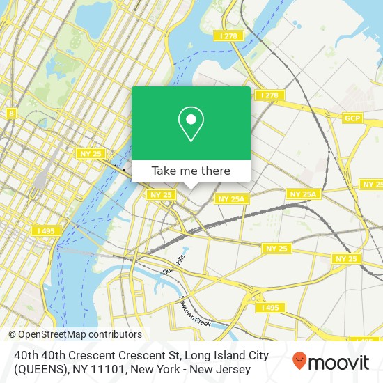 Mapa de 40th 40th Crescent Crescent St, Long Island City (QUEENS), NY 11101