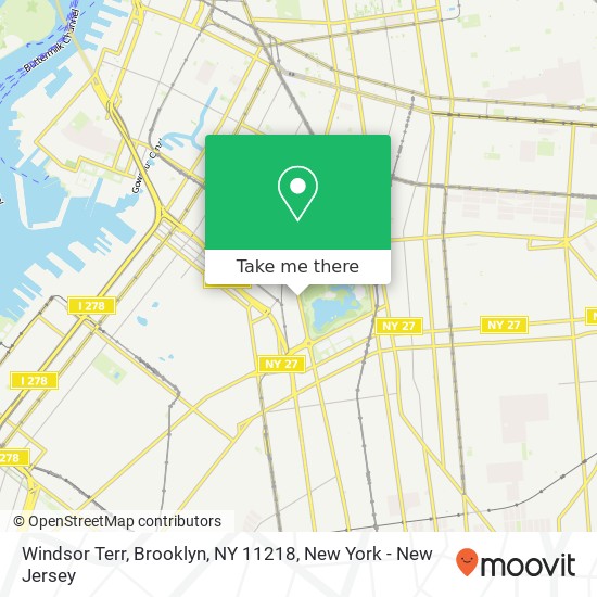 Mapa de Windsor Terr, Brooklyn, NY 11218