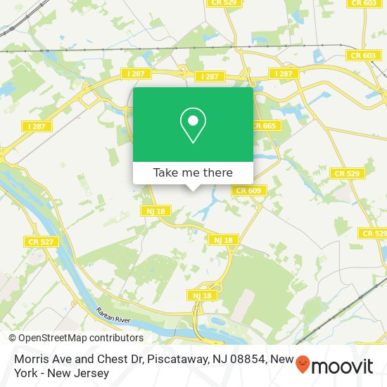 Mapa de Morris Ave and Chest Dr, Piscataway, NJ 08854