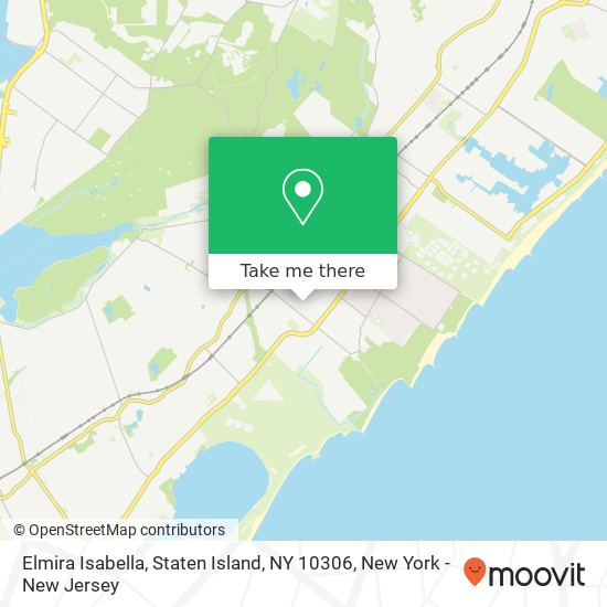Mapa de Elmira Isabella, Staten Island, NY 10306