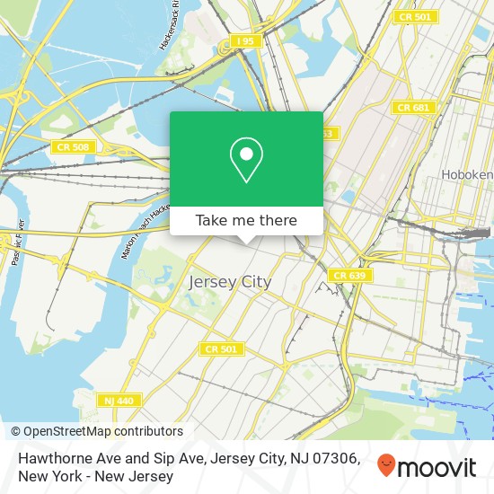 Hawthorne Ave and Sip Ave, Jersey City, NJ 07306 map