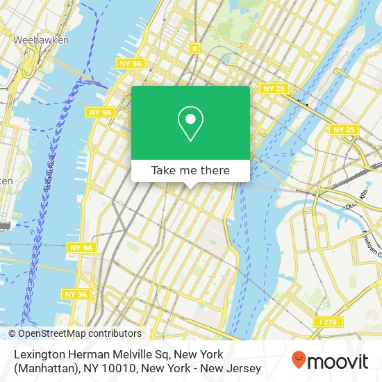 Lexington Herman Melville Sq, New York (Manhattan), NY 10010 map