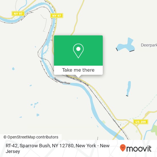 Mapa de RT-42, Sparrow Bush, NY 12780