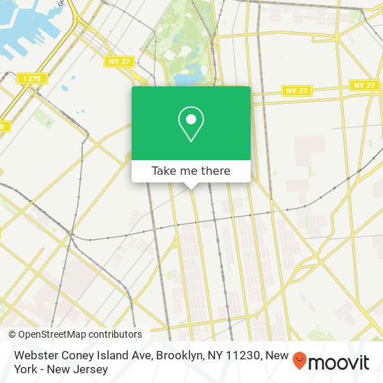 Mapa de Webster Coney Island Ave, Brooklyn, NY 11230