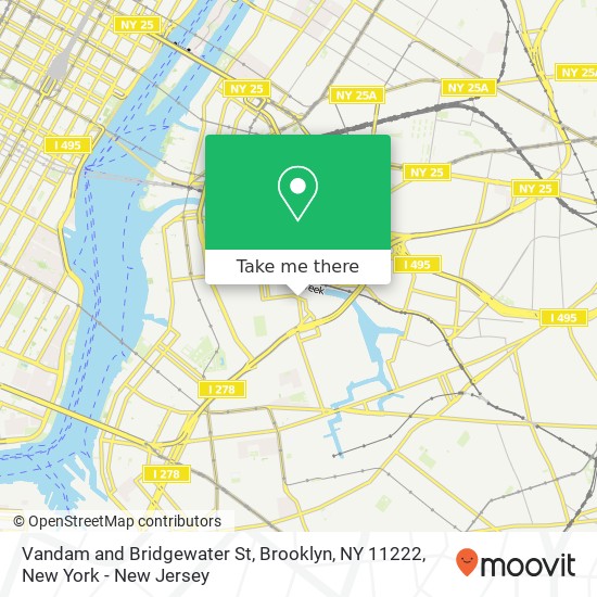 Vandam and Bridgewater St, Brooklyn, NY 11222 map