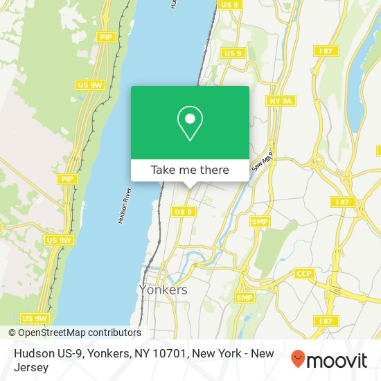 Hudson US-9, Yonkers, NY 10701 map