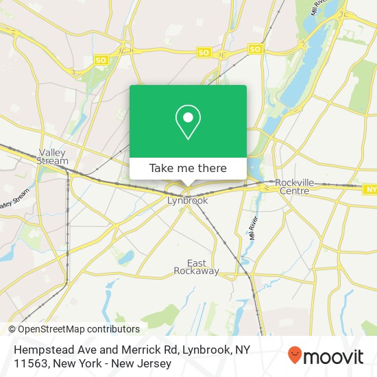 Mapa de Hempstead Ave and Merrick Rd, Lynbrook, NY 11563