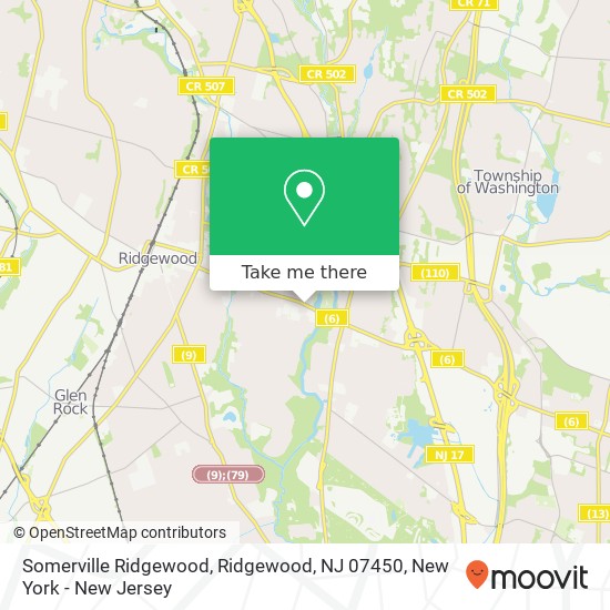Mapa de Somerville Ridgewood, Ridgewood, NJ 07450