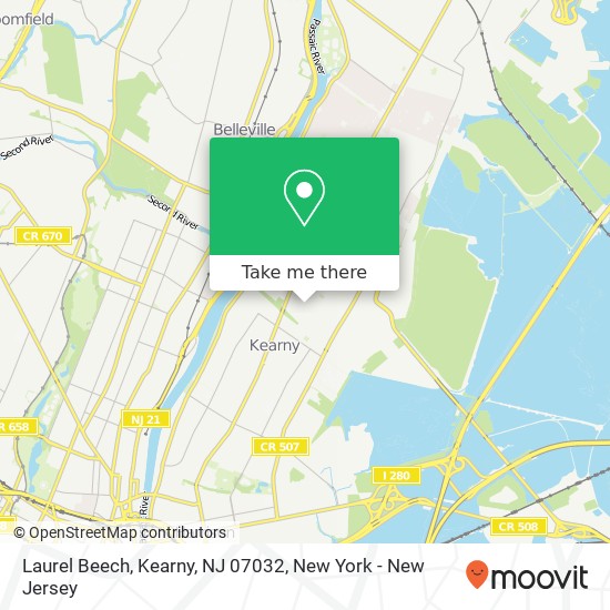 Laurel Beech, Kearny, NJ 07032 map