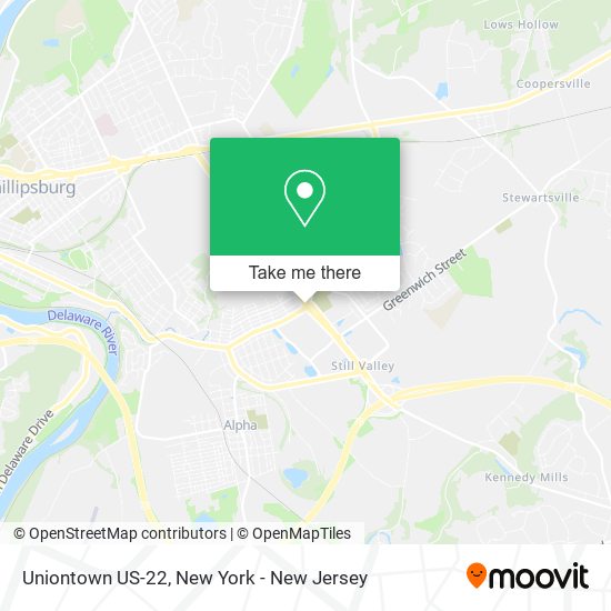Uniontown US-22 map