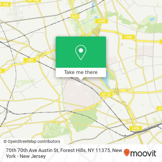 Mapa de 70th 70th Ave Austin St, Forest Hills, NY 11375