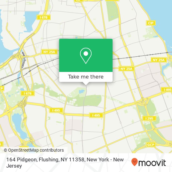 Mapa de 164 Pidgeon, Flushing, NY 11358