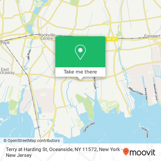 Mapa de Terry at Harding St, Oceanside, NY 11572