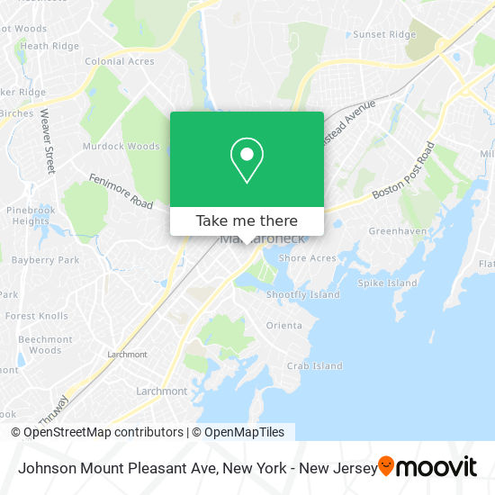 Johnson Mount Pleasant Ave map